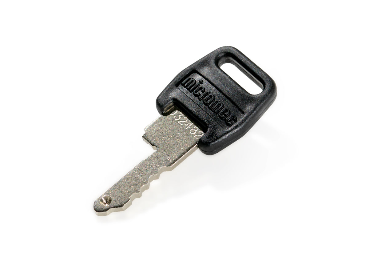 Ersatzschlüssel mit Kappe Schwarz