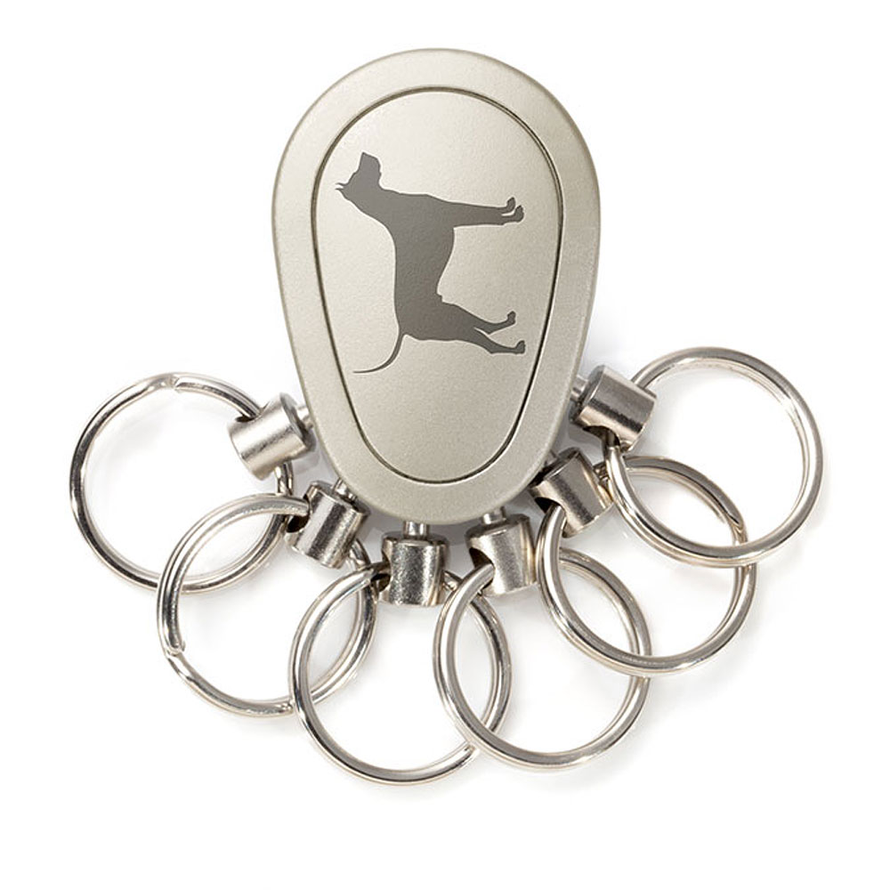 Spikey Motiv Dogge, Nickel matt