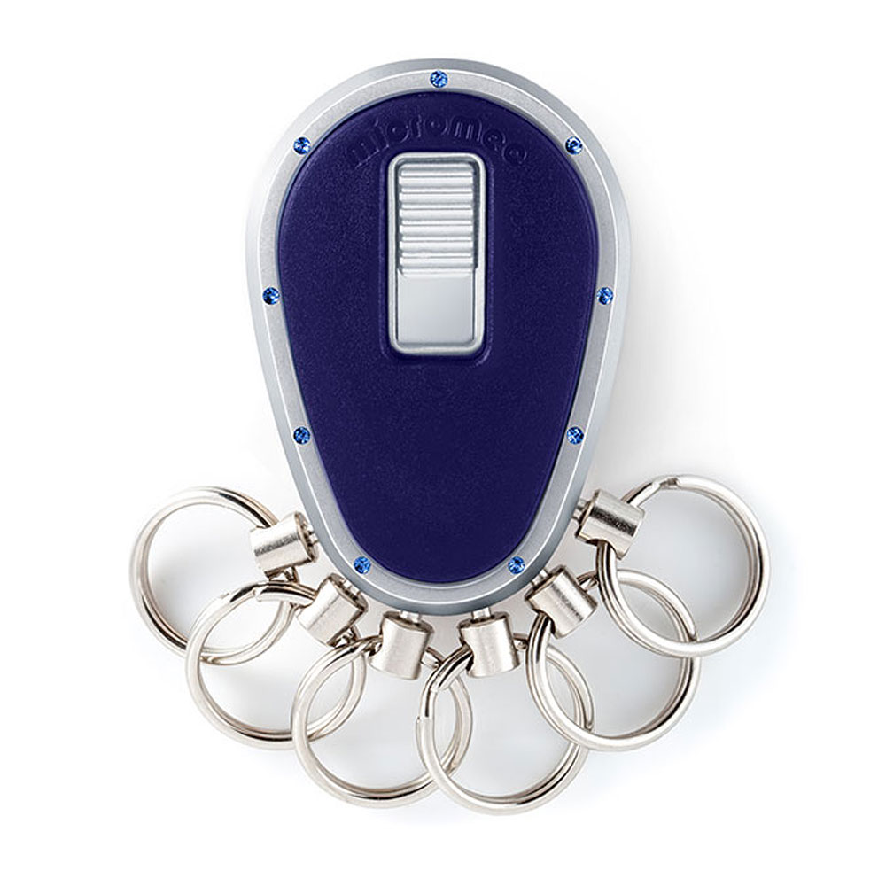 Key Organizer, Chrom Dunkelblau, Swarovski Blau